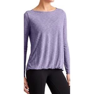 Athleta Suri Bubble Blue Long Sleeve Top